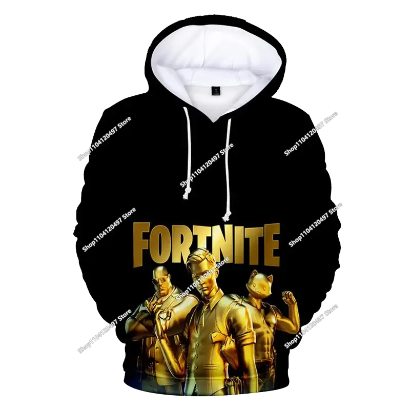 Autumn New Sweatshirt T-shirt  Fortnite 3D Digital Printing Loose Comfortable Hooded Pullover