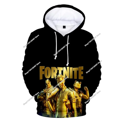 Autumn New Sweatshirt T-shirt  Fortnite 3D Digital Printing Loose Comfortable Hooded Pullover