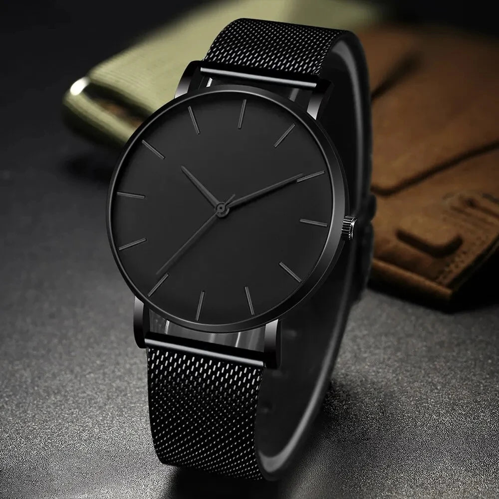 Fashion Mens Watches Top Brand Luxury Quartz Watch Men Casual Slim Mesh Steel Waterproof Sport Watch Relogio Masculino
