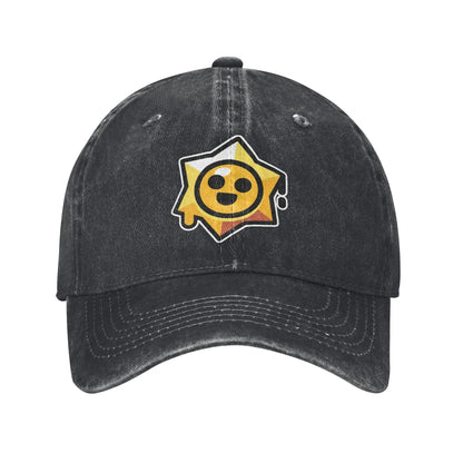 player B-Brawls Baseball Caps Retro Distressed Washed  Sun Cap Unisex Style Outdoor Running Golf  Adjustable Hats Cap