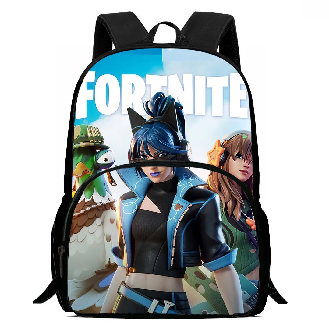 Kids  School Backpack with Front Pocket,  Light Weight Cartoon Fortnite Children Backpack For Age 6-9 , Bags For Boys Girls