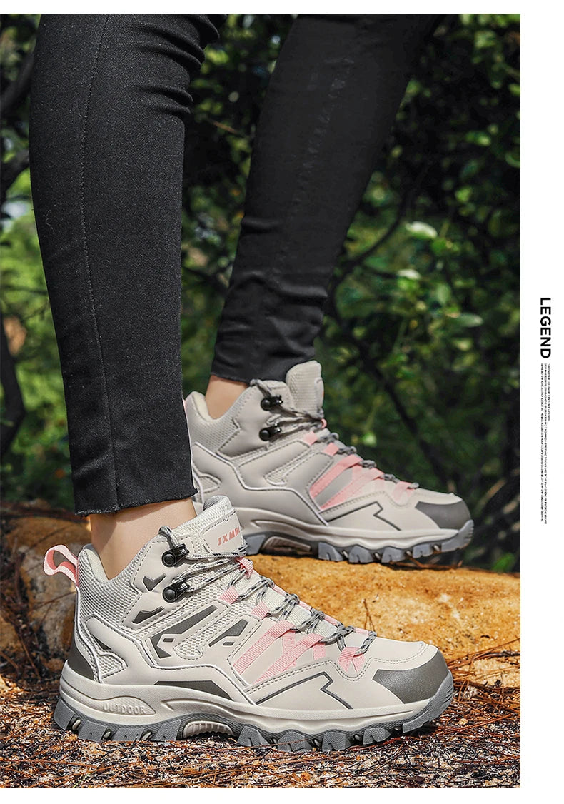 2025 New Hiking Shoes Unisex Outdoor Hiking Sports Shoes Camping Boots Ladies Waterproof Walking Shoes Non-slip Hiking Shoes