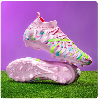 Nouvelles chaussures de football pour hommes, chaussures d'entraînement professionnelles, chaussures de football, baskets de match, chaussures de sport pour l'extérieur sur gazon, antidérapantes, ultralégères, unisexes