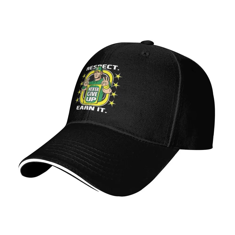Yellow Wrestling Cena John White Custom Baseball Caps For Mens Unisex Male Beach Sunscreen Hat Snapback Cap
