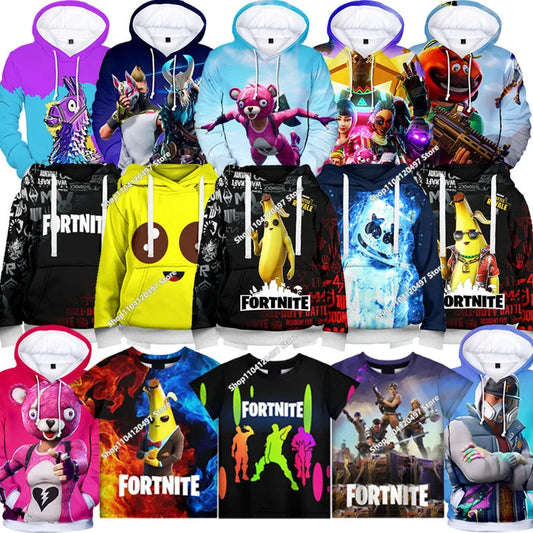 2025 3D New Children's Anime Fortnite Printed Sweater Series Pullover Generation Tide Brand Hoodie Gift