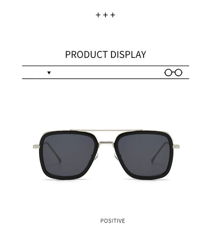 2024 New Square Men Sunglasses Fashion Metal Steampunk Sun Glasses For Women Trendy Outdoor Shades Eyewear Unisex Accessory