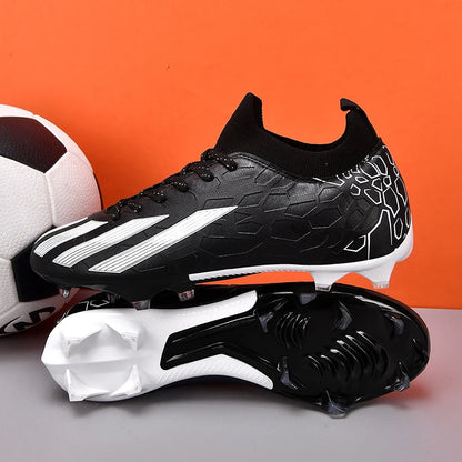Professional Men Ankle Football Boots Outdoor Grass Cleats Unisex Soccer Shoes Long Spikes FG Football Shoes Chuteira Society