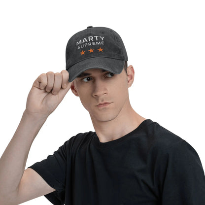 Marty Supreme Movie Print Cap for Men Women Cotton  Trucker Hat Daily Wear Baseball Cap Adjustable