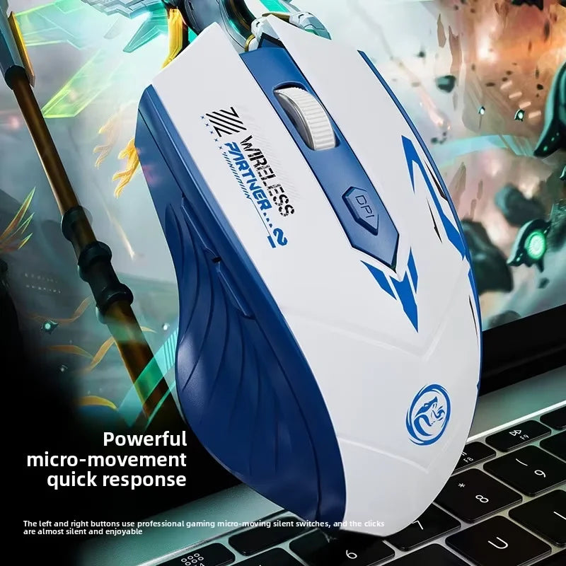 Wireless Gaming Mouse Bluetooth 5.4 Dual-Mode Rechargeable Mouse, 2.4G Wireless Gaming Mouse with 1600 DPI Ergonomic Design for PC, Laptop & Office