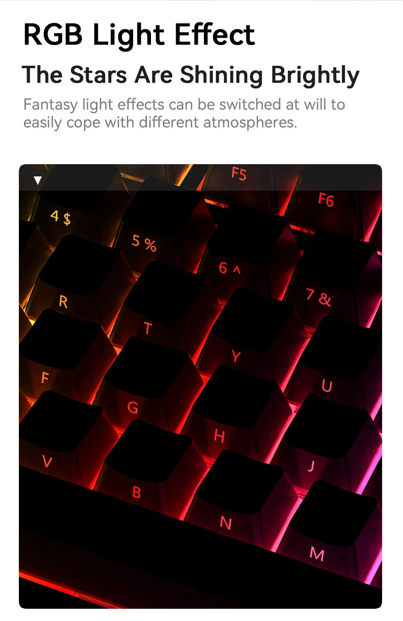 ATTACK SHARK X85/X85Pro Wireless Mechanical Keyboard 75% 82 Keys Tri-Mode Bluetooth Wird RGB Hot Swap Gasket Knob Large battery