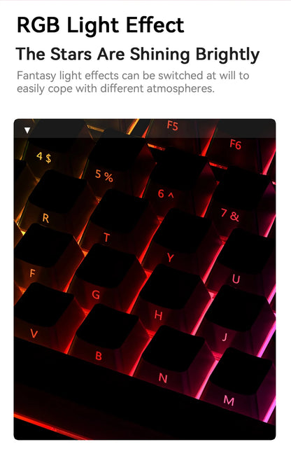 ATTACK SHARK X85/X85Pro Wireless Mechanical Keyboard 75% 82 Keys Tri-Mode Bluetooth Wird RGB Hot Swap Gasket Knob Large battery