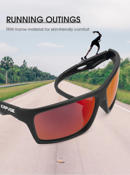 Kapvoe Polarized Hiking Eyewear Sunglasses for Men UV400 Lens Sunglasses Glasses PC Lens Glasses HD Lens Outdoor Sunglasses 2026
