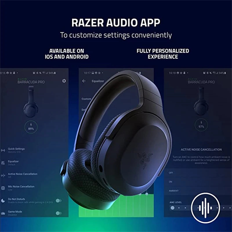 Razer Barracuda X Wireless Gaming Mobile Headset 2022 Model 2.4GHz Wireless + Bluetooth - Lightweight 250g - 40mm Drivers