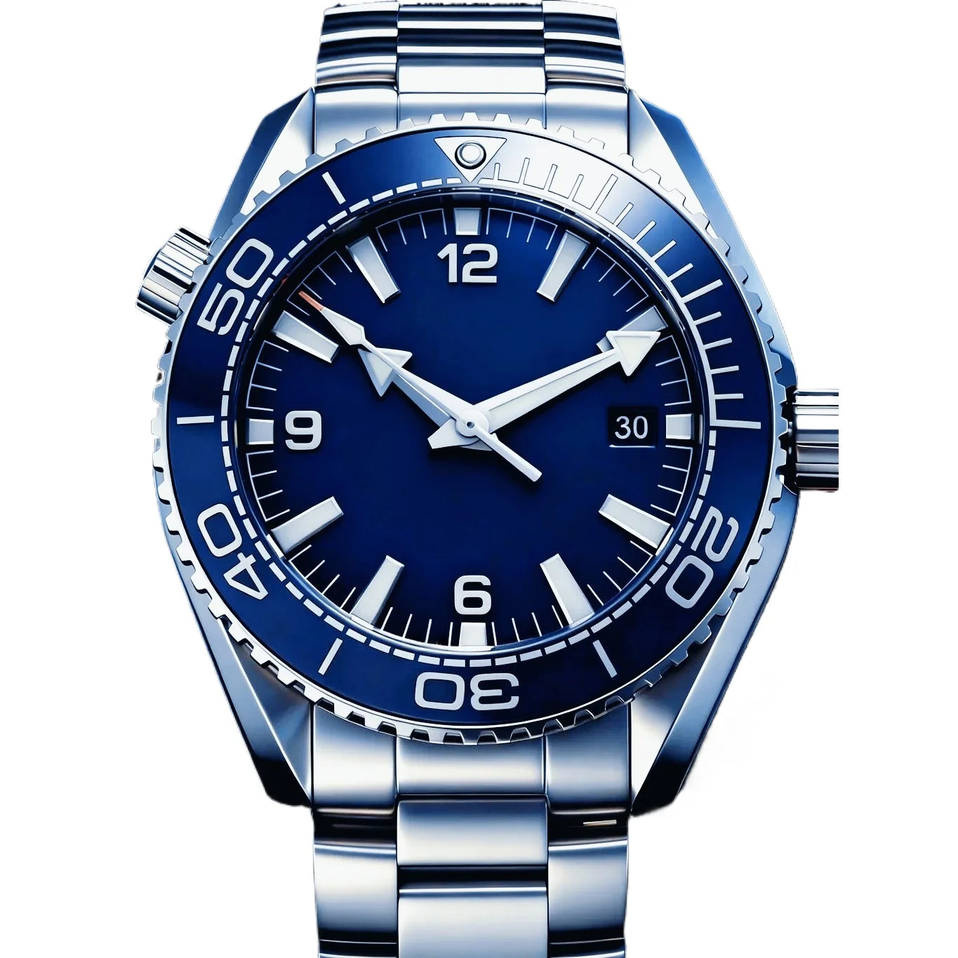 904L Stainless Steel Case, for Men Automatic Mechanical Movement Luxury Watch, Black Blue Leather Ceramic Exquisite Heritage