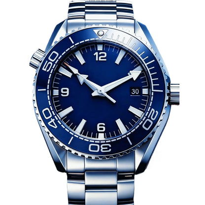 904L Stainless Steel Case, for Men Automatic Mechanical Movement Luxury Watch, Black Blue Leather Ceramic Exquisite Heritage