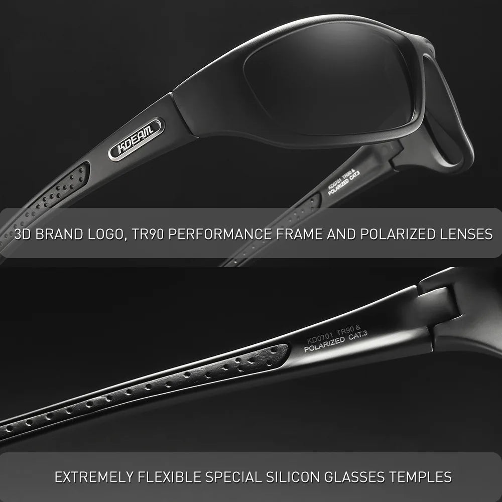 KDEAM Polarized Men's Sunglasses New Goggles Colorful Driving Glasses TR90 Hiking Camping Fishing Outdoor Cycling Gafas De Sol