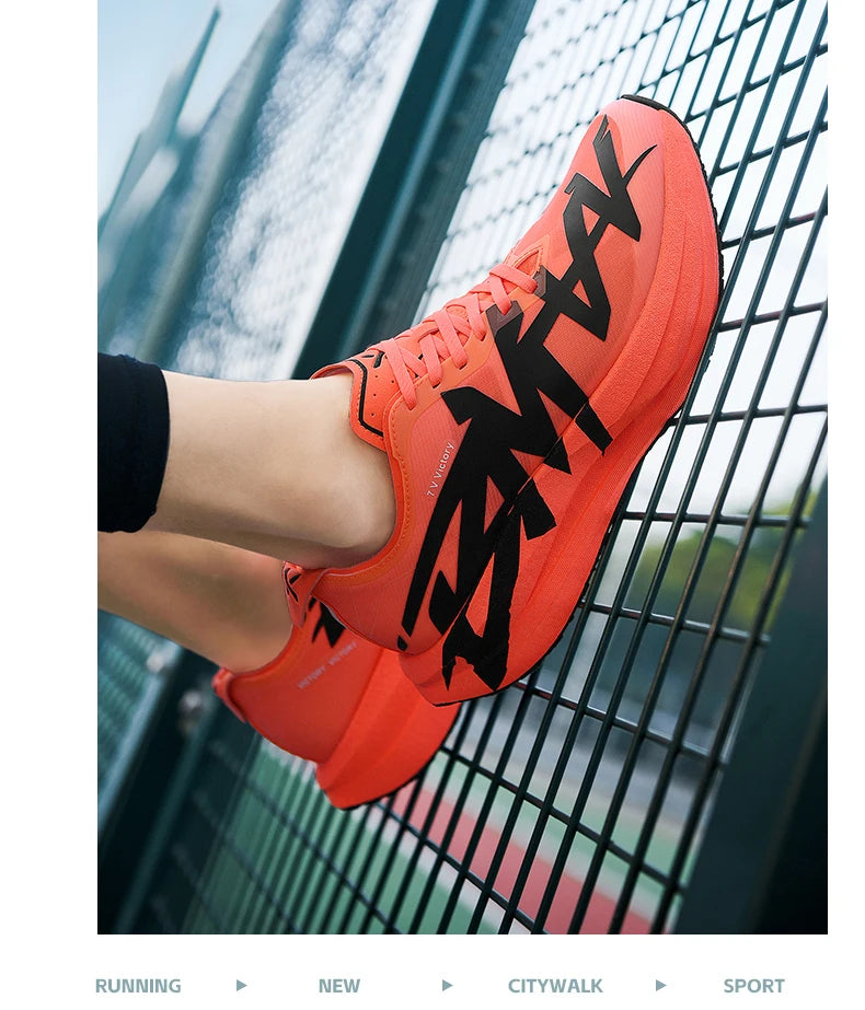 Men's Sports Shoes, Casual Running Shoes, Unisex Jogging Shoes, Popcorn Outsole, Lightweight Breathable Sports Shoes, Women's Non-Slip Shock-Absorbing Athletic Running Shoes Size 34-44