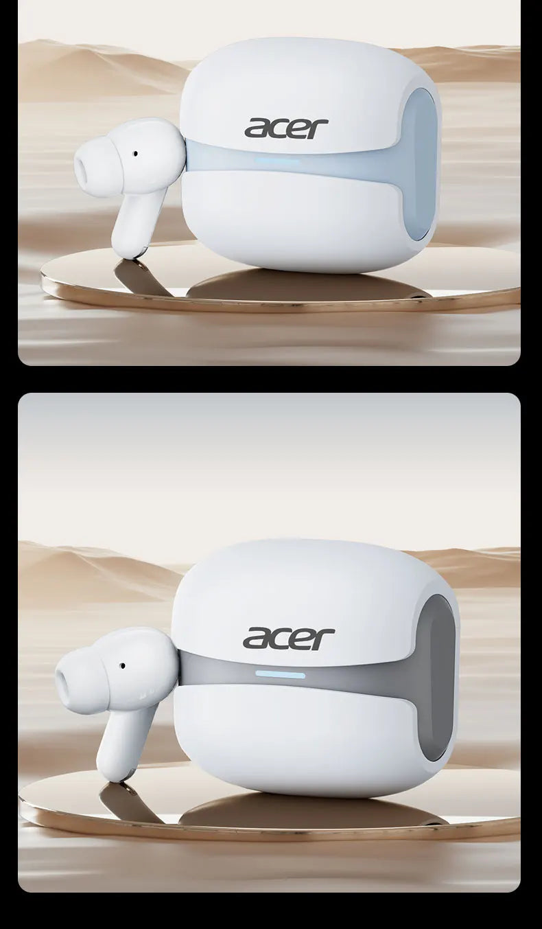Acer OHR548 Wireless Bluetooth Headphones with ANC, Stereo Sound, Low Latency Gaming Earbuds, Bluetooth In-Ear Headphones with Charging Case