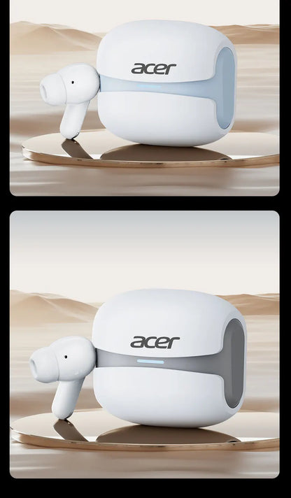 Acer OHR548 Wireless Bluetooth Headphones with ANC, Stereo Sound, Low Latency Gaming Earbuds, Bluetooth In-Ear Headphones with Charging Case