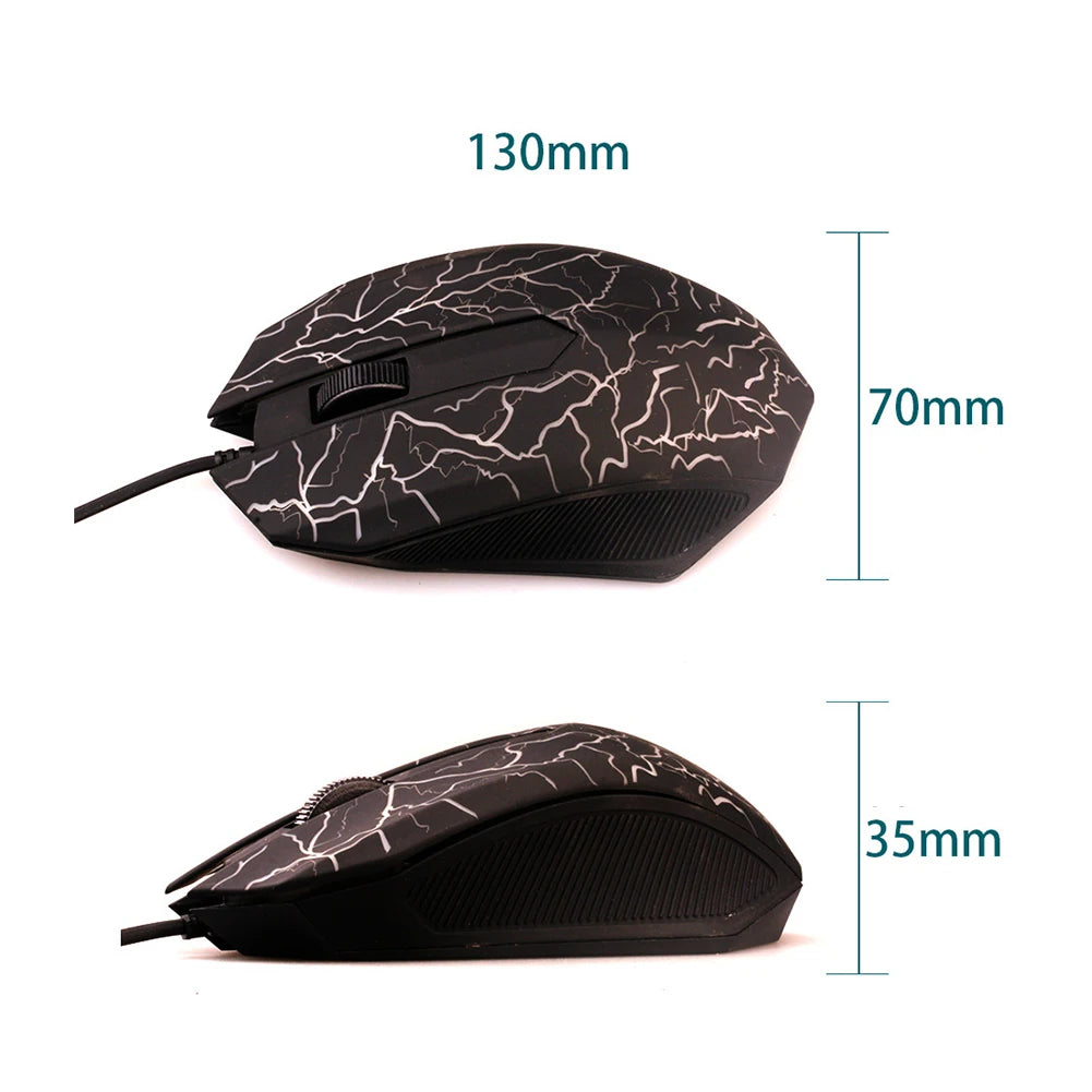 2400 DPI USB Wired Mouse Gaming Mouse LED Backlit Professional Gamer Mice Ergonomic Computer Mouse for PC Laptop Macbook