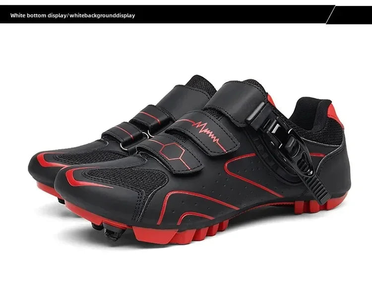 Chaussures de cyclisme unisexes à semelle rigide – Chaussures à crampons pour vélo de route 4 saisons, VTT et sports de plein air