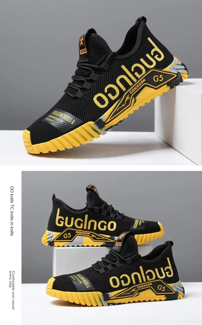 Running Sport Fashion High Top Sneakers Zapatillas De Deporte 2024 Men Casual Mesh Shoes Light Soft Breathable Vulcanized Shoes