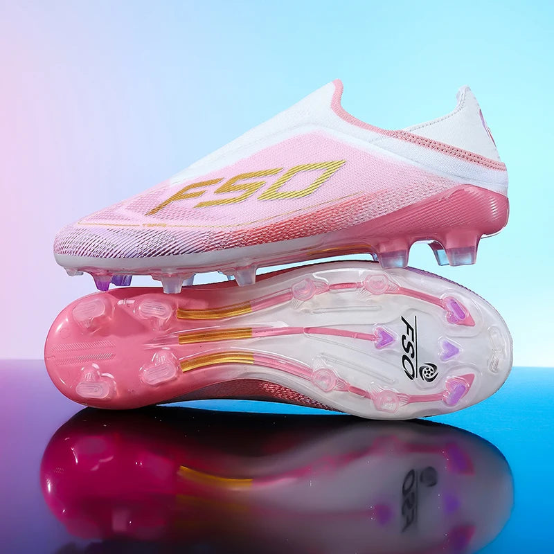 Nouvelles chaussures de football pour hommes, mi-hautes, légères, très vendues, pour l'entraînement sur herbe, antidérapantes, crampons de haute qualité pour l'extérieur.