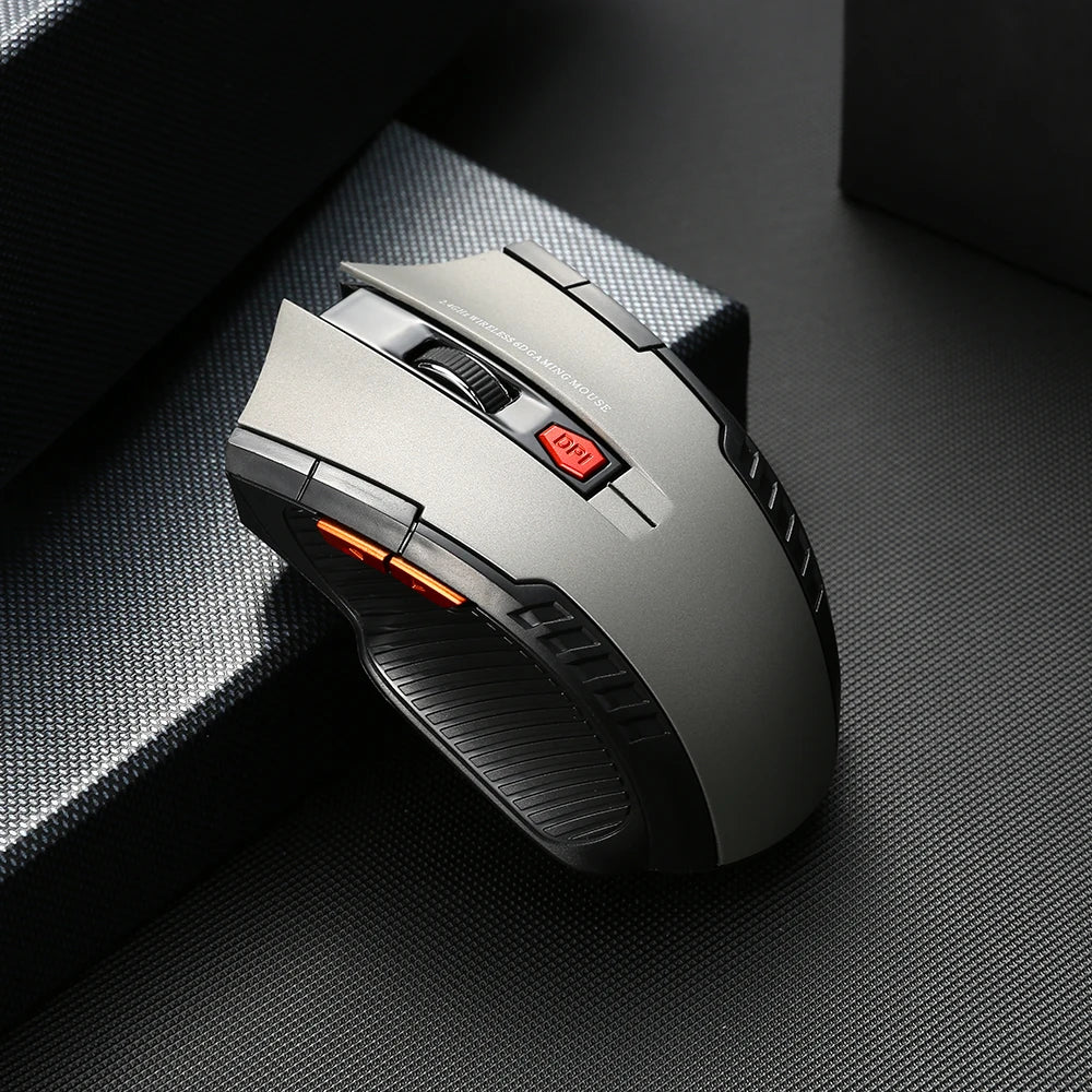 2.4G Wireless Mouse 1600DPI Optical Gaming Mouse with USB Receiver, 6-Button Ergonomic Wireless Mouse for PC, Laptop & Computer