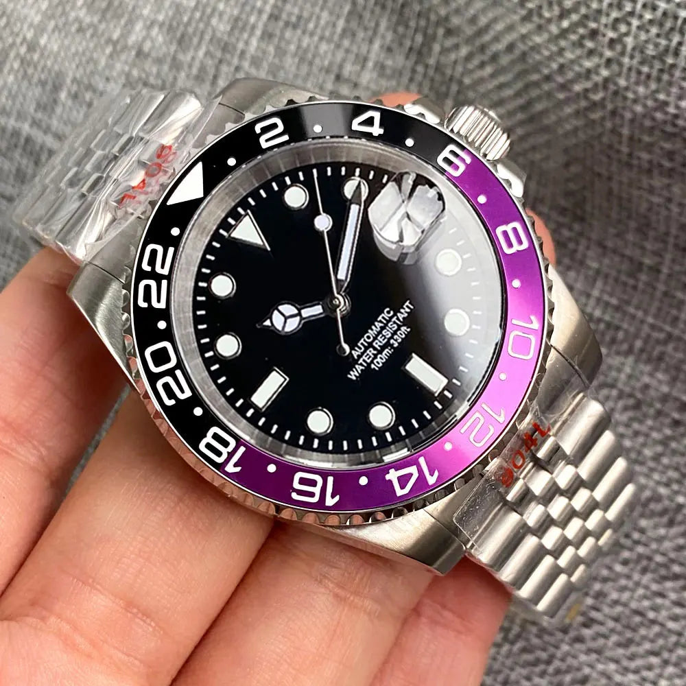 200m Waterproof Miyota8215 Automatic Men's Watch Diver Watches 40mm Mechanical Movement Luminous Jubilee Strap Glide Lock Buckle