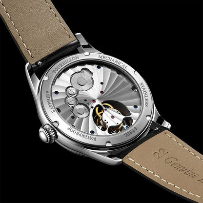 aesop Men's Watch Automatic Movement Mechanical Tourbillon Watch Skeleton Design Stainless Steel Case Waterproof Men's Watch 202