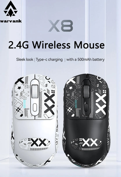 Warvank X8 Wireless Gaming Mouse 500 mAh TYPE-C Rechargeable Office Mouse Suitable for Laptop Desktop Computers