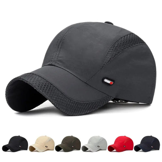 Waterproof Cotton Quick Dry Baseball Cap Snapback Hats Mesh Sun Hat