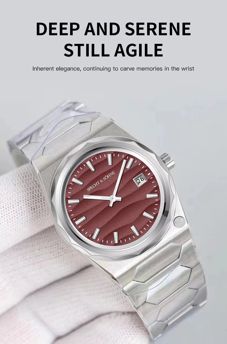 2025 New Arrivals Specht & Söhne 222 Gold Watches For Men Super Slim Steel Sapphire Classic Quartz Watch Relogio Masculino 37MM