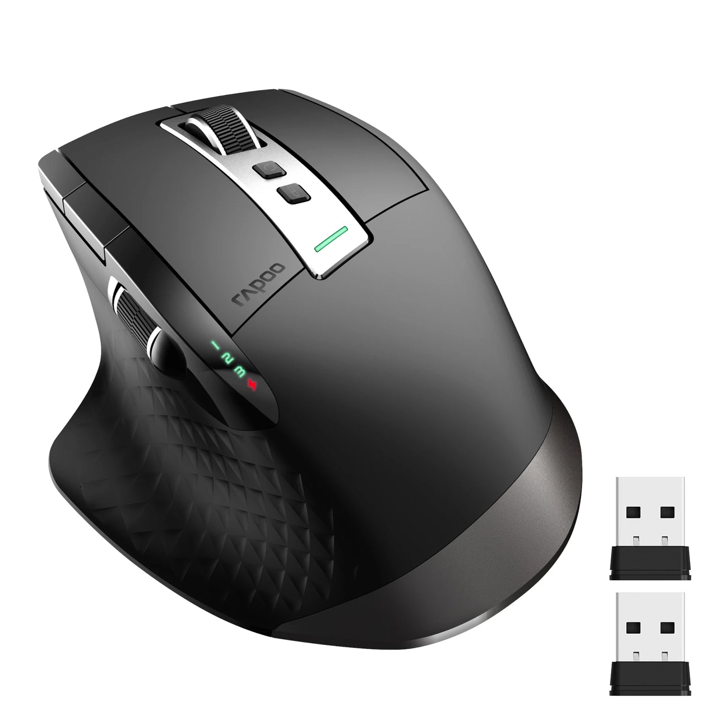 Rapoo New MT710L kabellose, wiederaufladbare Multi-Mode-Bluetooth-Maus, ergonomisch, 4000 DPI, unterstützt bis zu 4 Geräte, Büromaus
