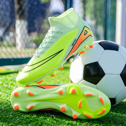 Chaussures de football montantes pour hommes, crampons longs, chaussures de football pour adultes, légères, entraînement sportif professionnel