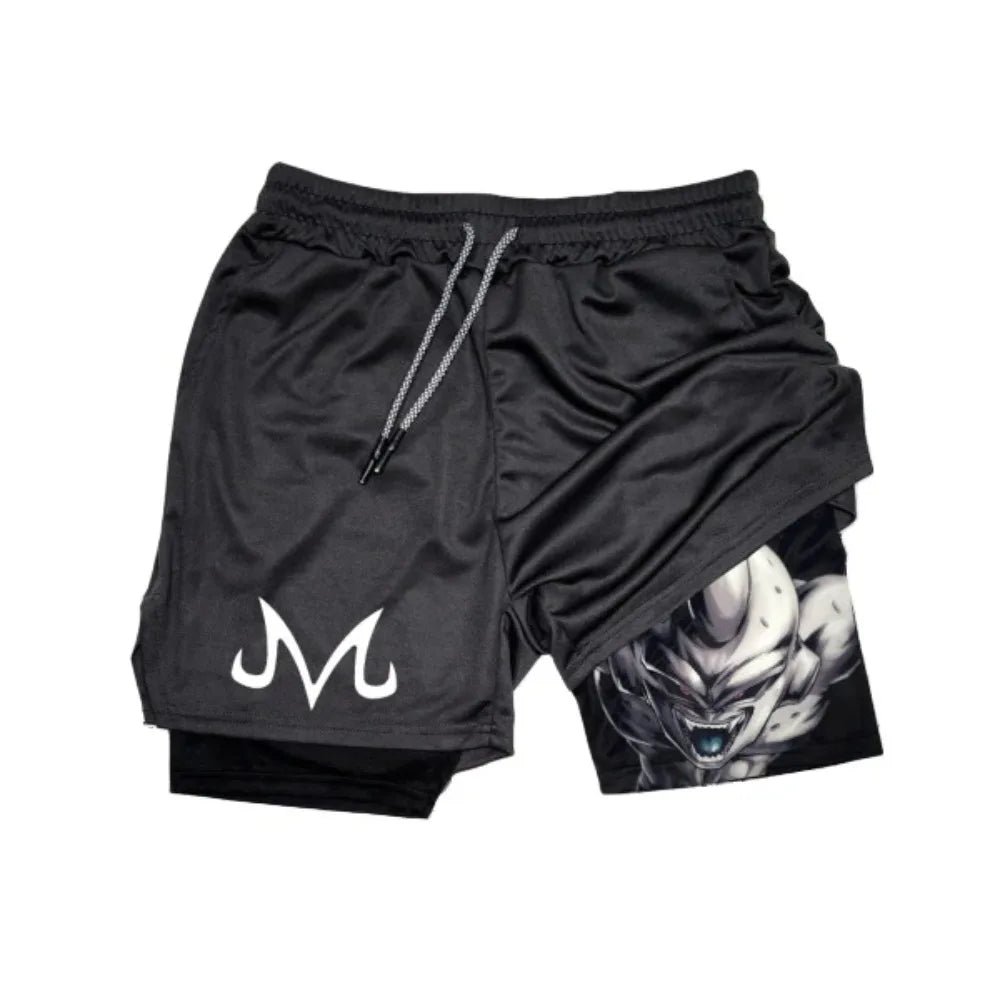 Unisex Dragon Ball Frieza 2026 New Summer Hot Harajuku Anime Printed Loose Sport Speed Dry Double Layer Shorts