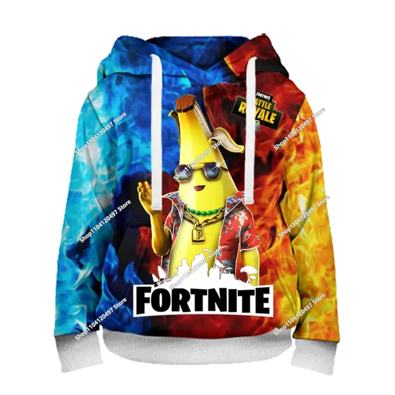 Autumn New Sweatshirt T-shirt  Fortnite 3D Digital Printing Loose Comfortable Hooded Pullover