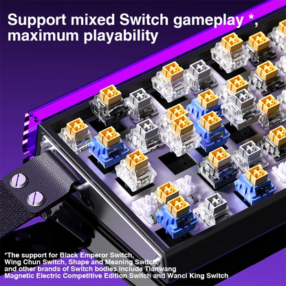 AULA HERO 68HE Magnetic Switch Keyboard RGB Gaming Mechanical Keyboard, 8K Rapid Trigger Wired Gaming Keyboard with Hot-Swappable Magnetic Switches, PBT Keycaps, 68-Key Esports Keyboard