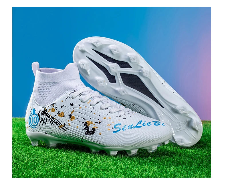 Nouvelles chaussures de football professionnelles pour hommes, chaussures de football antidérapantes, unisexes, respirantes, chaussures de futsal, nouvelles chaussures à crampons, livraison directe, ultralégères