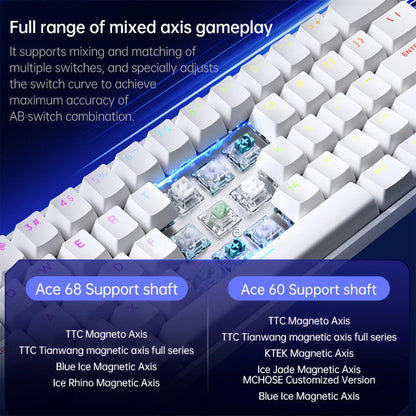 MCHOSE ACE 68 Magnetic Switch Gaming Keyboard Hall Effect Rapid Trigger Programmable RGB 8K Hz DKS/MT/TGL/RS/SOCD Keyboard