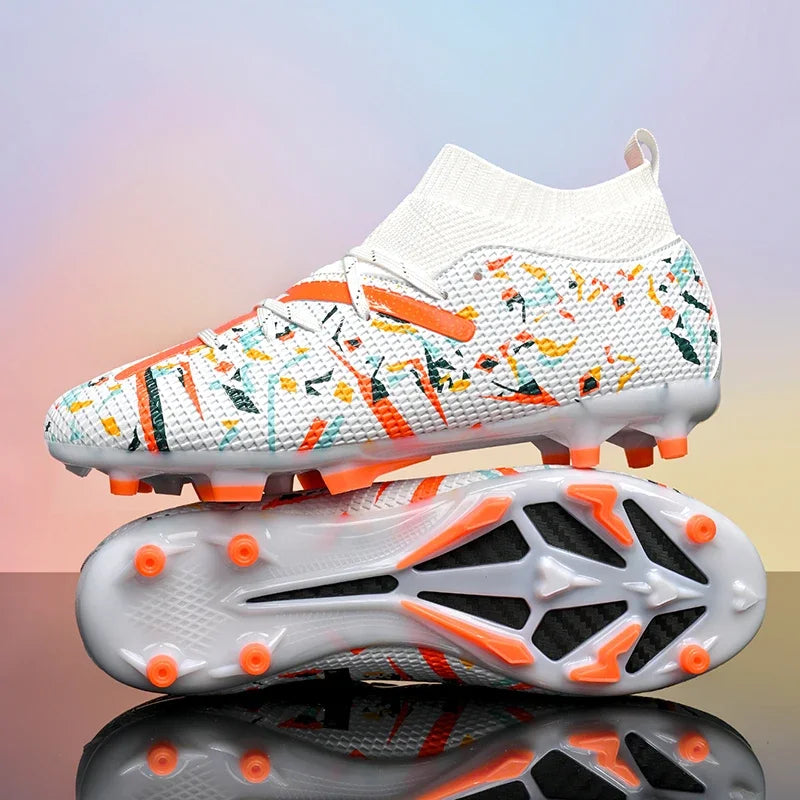Chaussures de football pour hommes, chaussures de soccer professionnelles, chaussures de futsal d'extérieur, chaussures de soccer unisexes pour terrain synthétique, chaussures de soccer respirantes pour entraînement et mat
