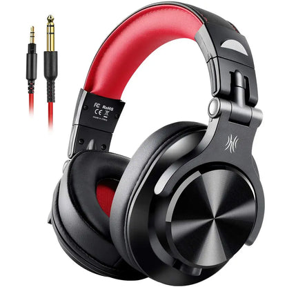 OneOdio Wired Over-Ear DJ Studio Headphones with Microphone – 40mm Driver Mixing & Monitoring Headset for Gaming & Recording