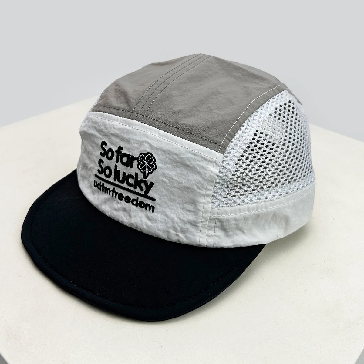 New Unisex Flat Eave Embroidered Letters Baseball Hats Breathable Korean Sunshade Quick Drying Peaked Caps Niche Versatile ins