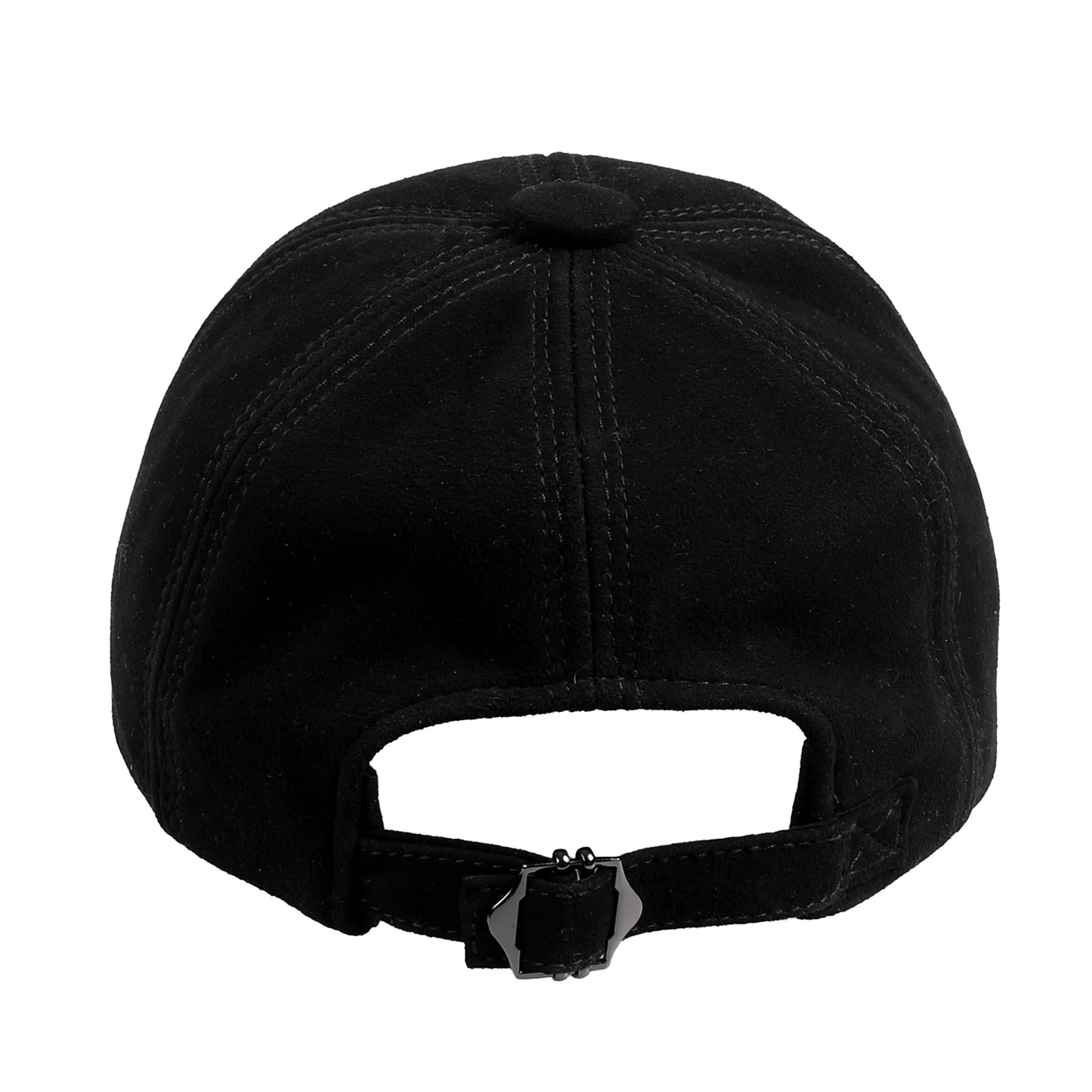BOONJOVIA Unisex Genuine Suede Leather Baseball Caps for Mens Womens-Adjustable Buckle Back Real Leather Hats