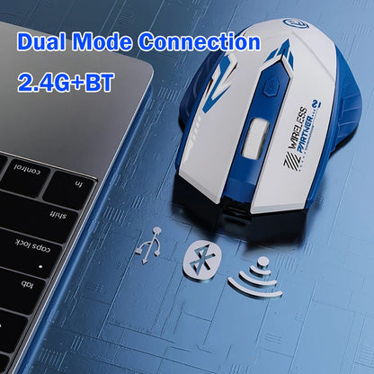 Dual-Mode Mouse Bluetooth 5.4 Mouse 6 Buttons 2.4G Wireless Mouse Rechargeable Gaming Mouse Office Mice For PC Laptop Macbook