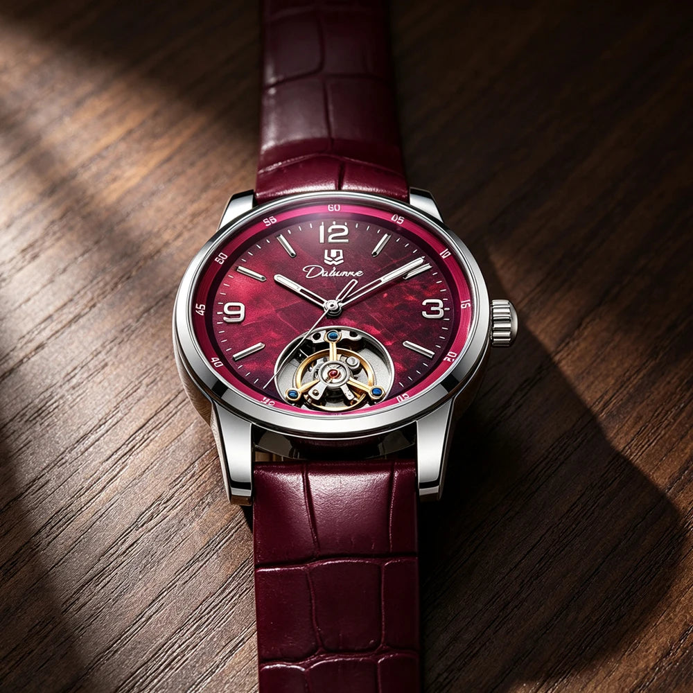 Tourbillon-Herrenuhr, modisch, sportlich, automatisch, mechanisch, wasserdicht – Luxusuhr einer Premium-Marke