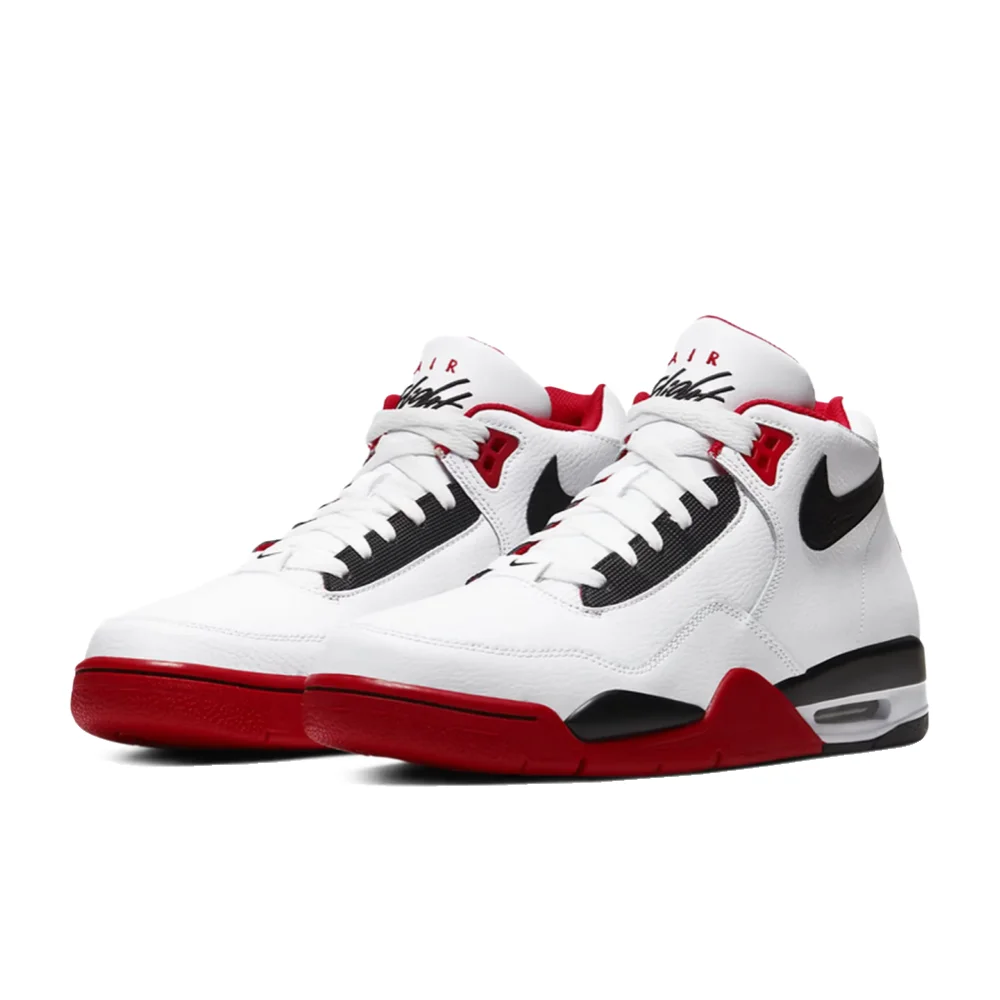 „Nike Flight Legacy Classic Style“ vidutinio aukščio retro krepšinio bateliai, unisex, raudoni/balti, BQ4212-100