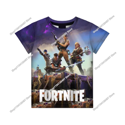 Summer Fashion Fortnite Mascot 3D Print Kids T Shirt Casual T-shirt Boys Girls Unisex Children's Clothing Tshirt Tops