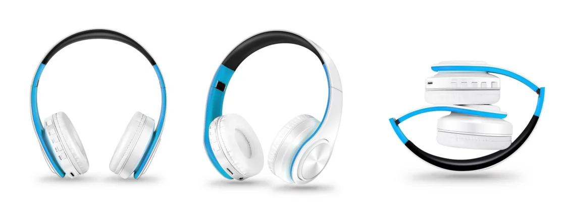 CATASSU Gold Bluetooth Wireless Headphones with Microphone, Stereo Headset, Bluetooth 5.3 Earphones, 40mm HiFi Sound, Foldable Headphones for Android & iOS