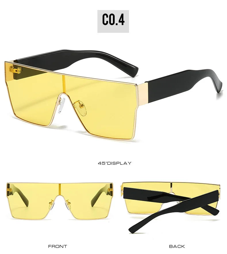 WarBLade Retro Square Sunglasses Men Women 2025 Luxury Brand Designer One Piece Decoration Sun Glasses Men Travelling Eyewear